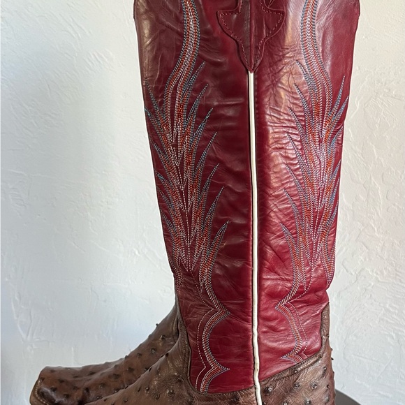 Rios of Mercedes 7.5 C Brown Ostrich  Red tops - Picture 3 of 11